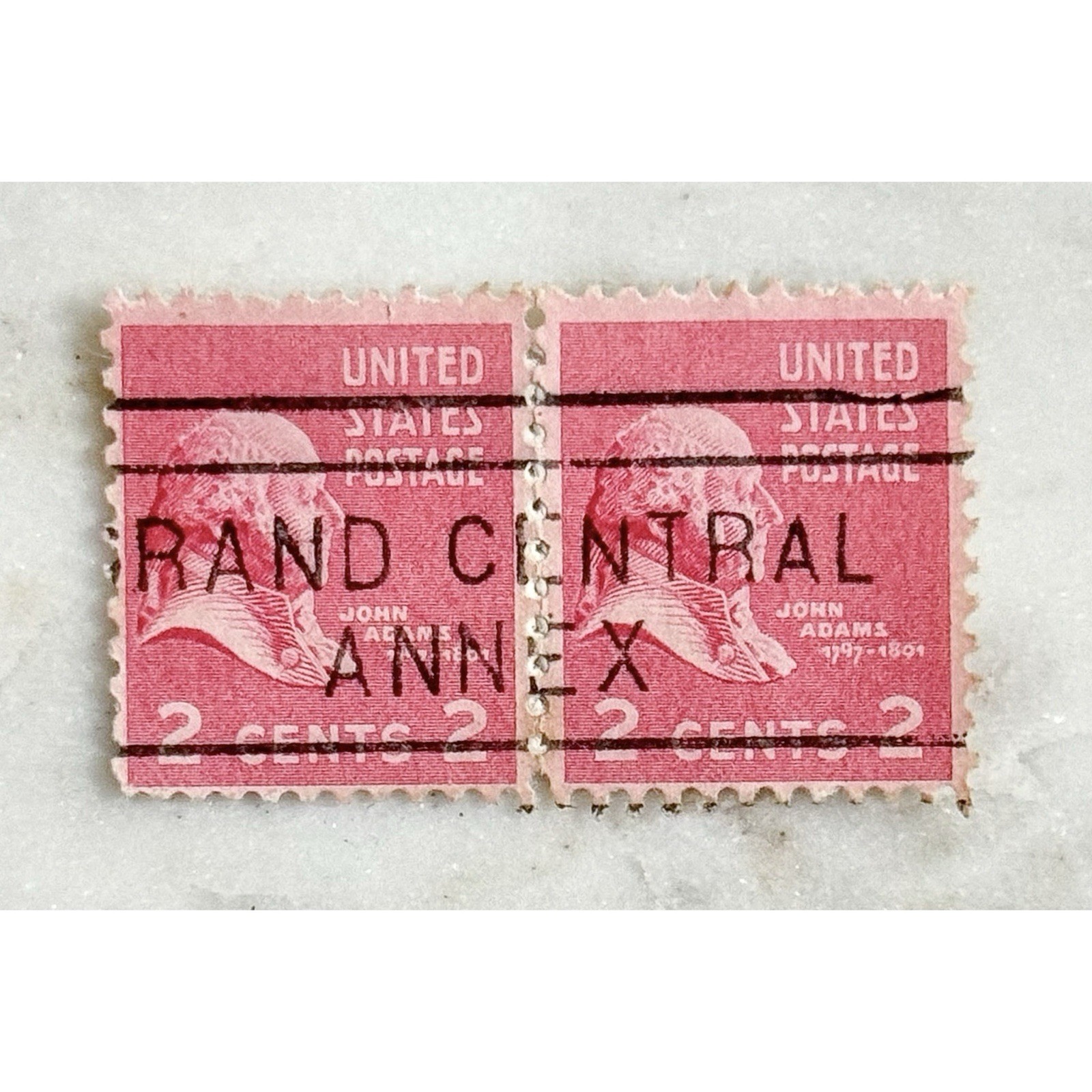 1938 John Adams 2 Cent US Postage Stamps