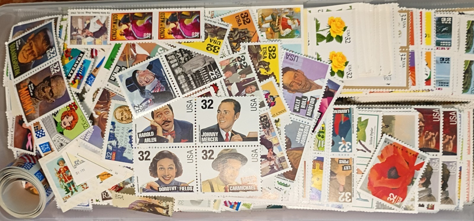 Mint unused US Discount Postage Stamps Face Value over $500 all 32 cent stamps