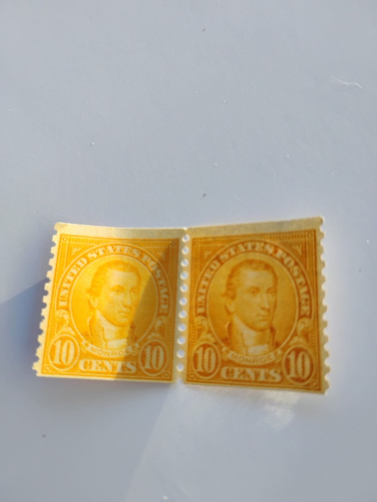 Gold stamp coil 10 cent Monroe 1924
