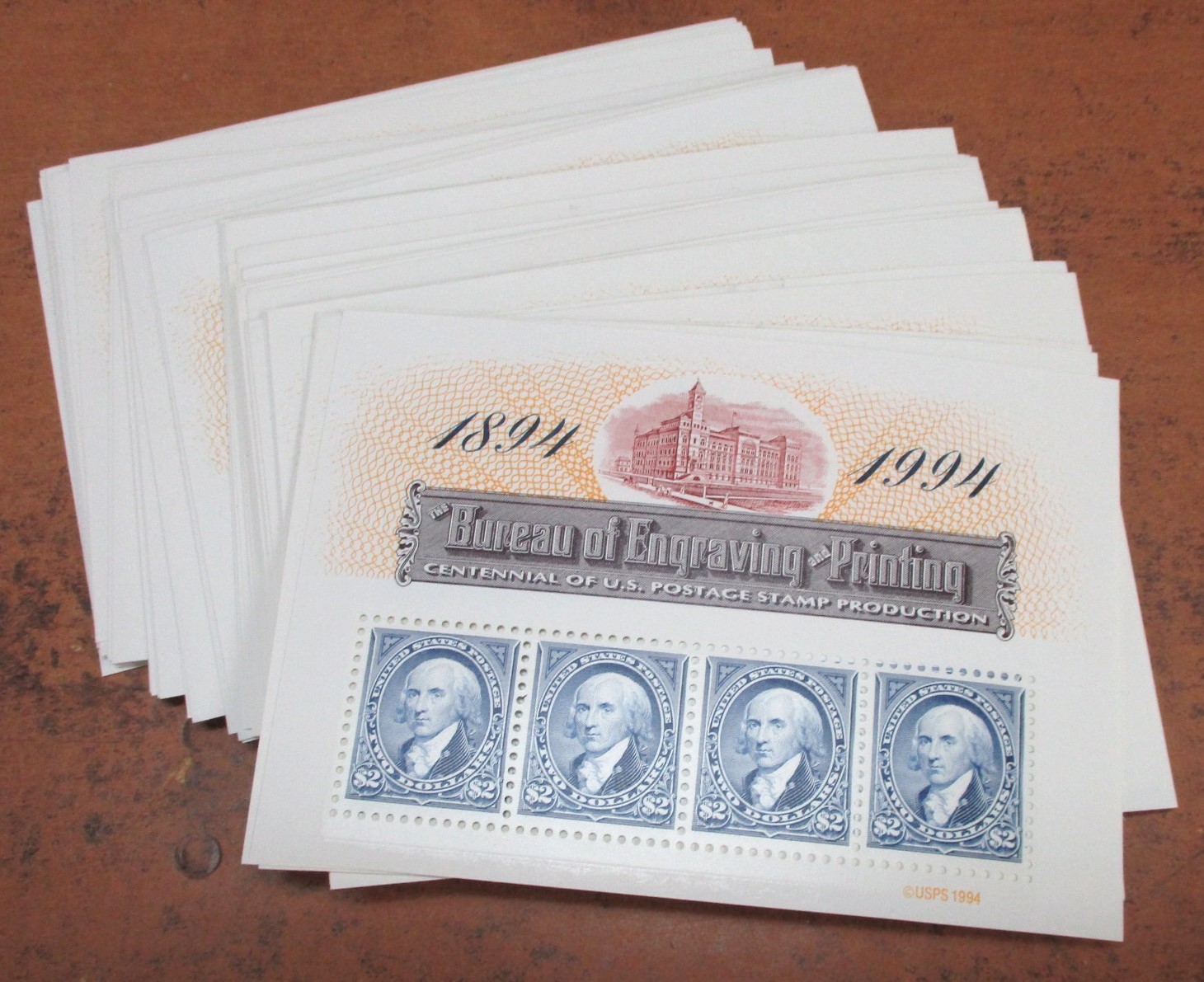 Discount Postage – BEP Souvenir Sheet, Scott 2875, Quantity 50, Face $400
