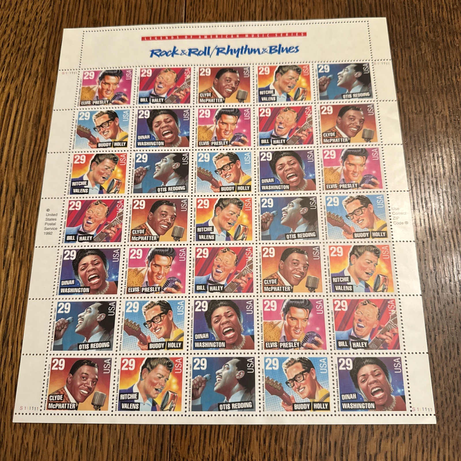 Set of 10 Full Sheets: LEGENDS OF AMERICAN MUSIC SERIES, US Postage Stamps, USA