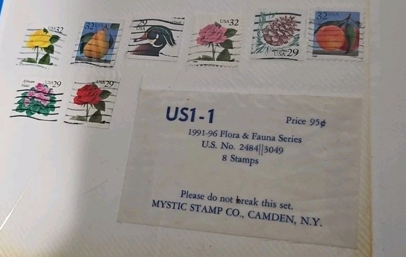 Mystic Stamp Co. 1991-1996 Flora Fauna Series Us Postage 2484 3049