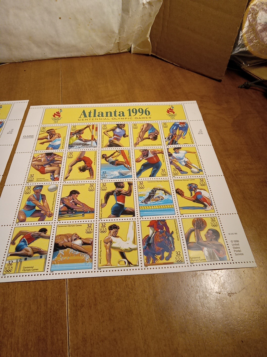 2 Sheets 40 Stamps ATLANTA 1996 Centennial Olympic Games 32¢ US Stamp # 3068