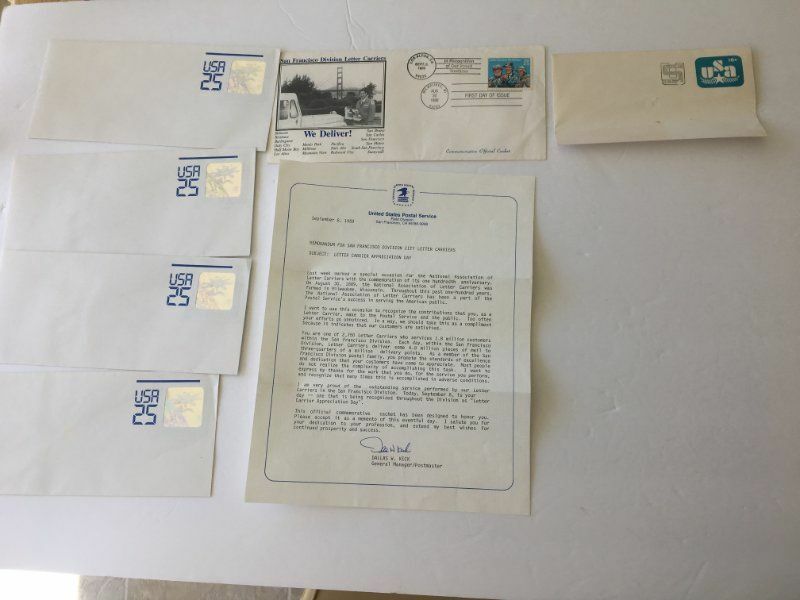 Rare US Postage Stamps 1989 Letter Carriers Cachet .25 Space Station envelope ++