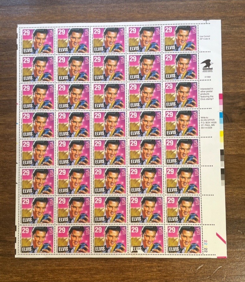 US SCOTT 2721 SHEET OF 40 ELVIS 29 CENTS FACE MNH