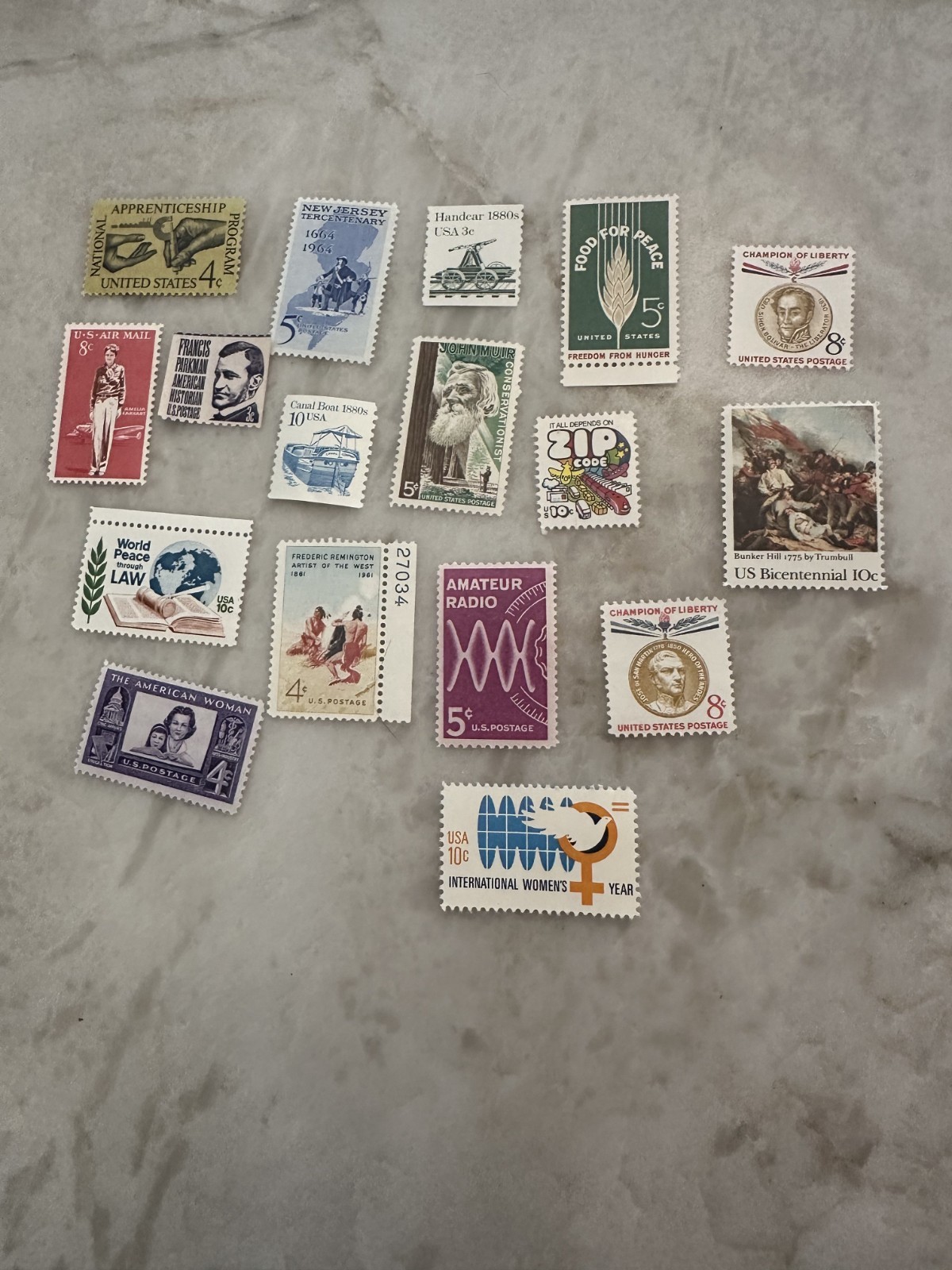 Lot of 17 Cent Stamps Vintage U.S.