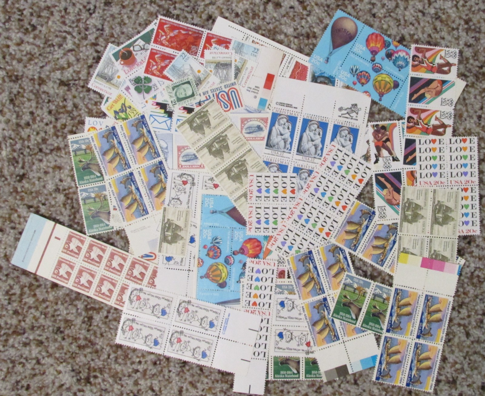 US Discount Postage Stamps unused. Below Face, FACE VALUE $100.053. Lot 260049
