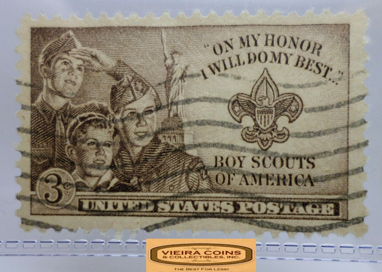 USA Postage Boy Scouts of America 3 Cents Stamp – #S42207NQ