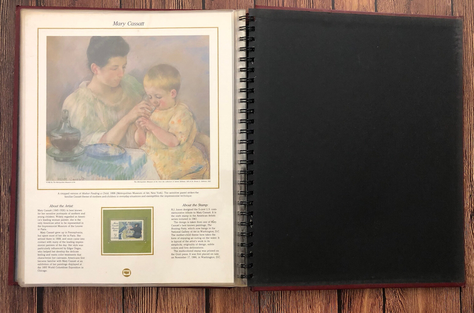 American Artist Stamp Panels. Rare Stamp Album. Luxury Museum Art.