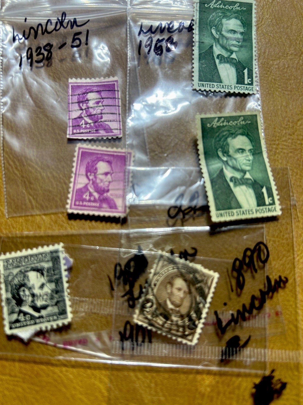 Stamps Abe Lincoln Lot (6). Great Condition.