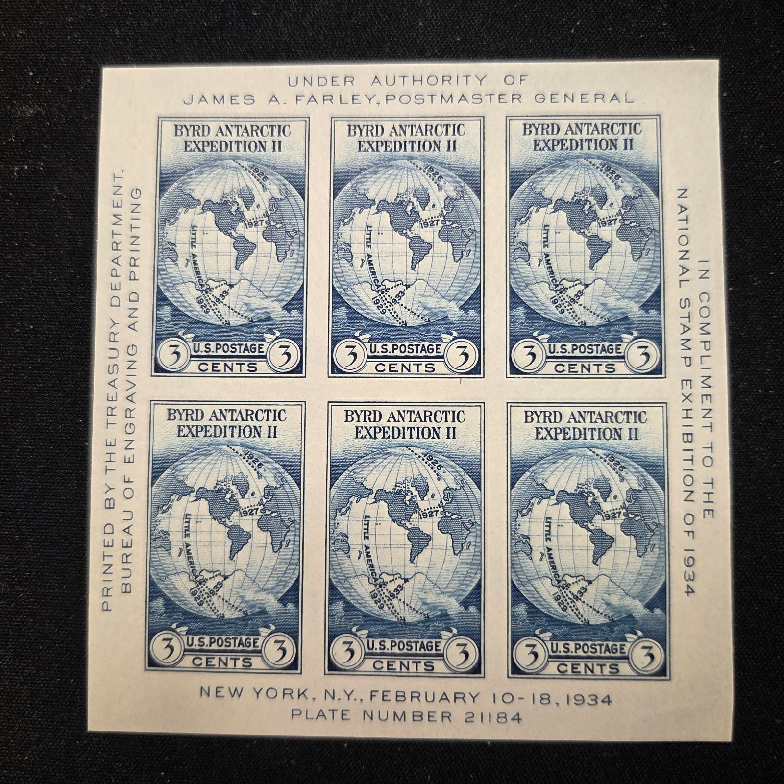 735 Souvenir Sheet of 6