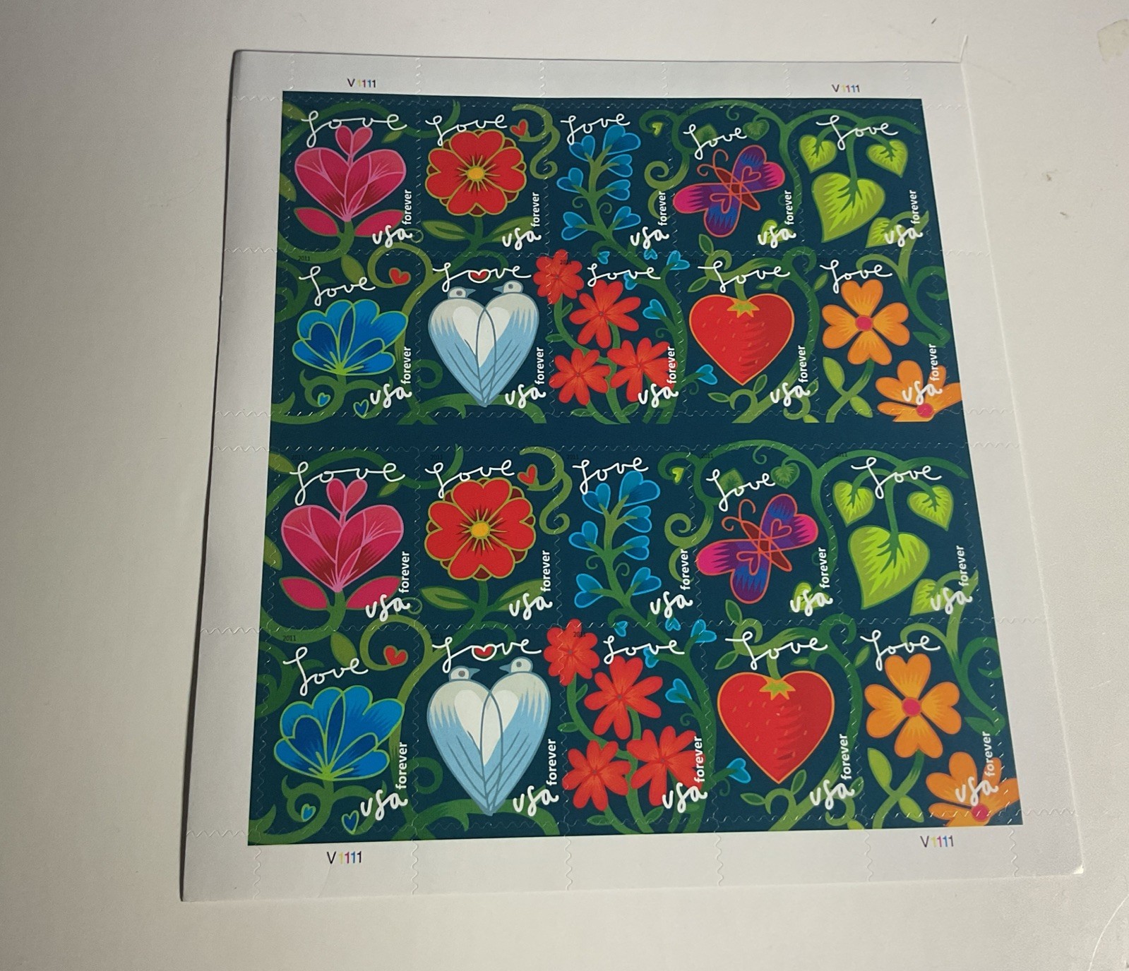 Authentic 20 USPS Forever Love Stamps From 2010 FV $15.60