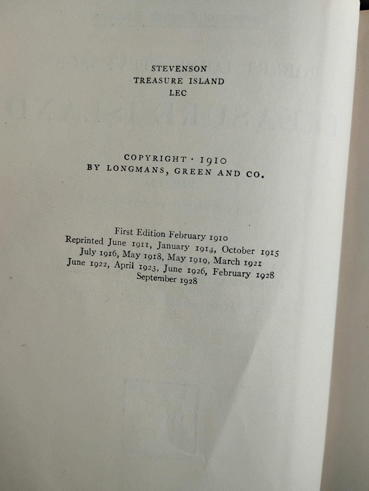 Great price Collectors book First edition treasure island 1910