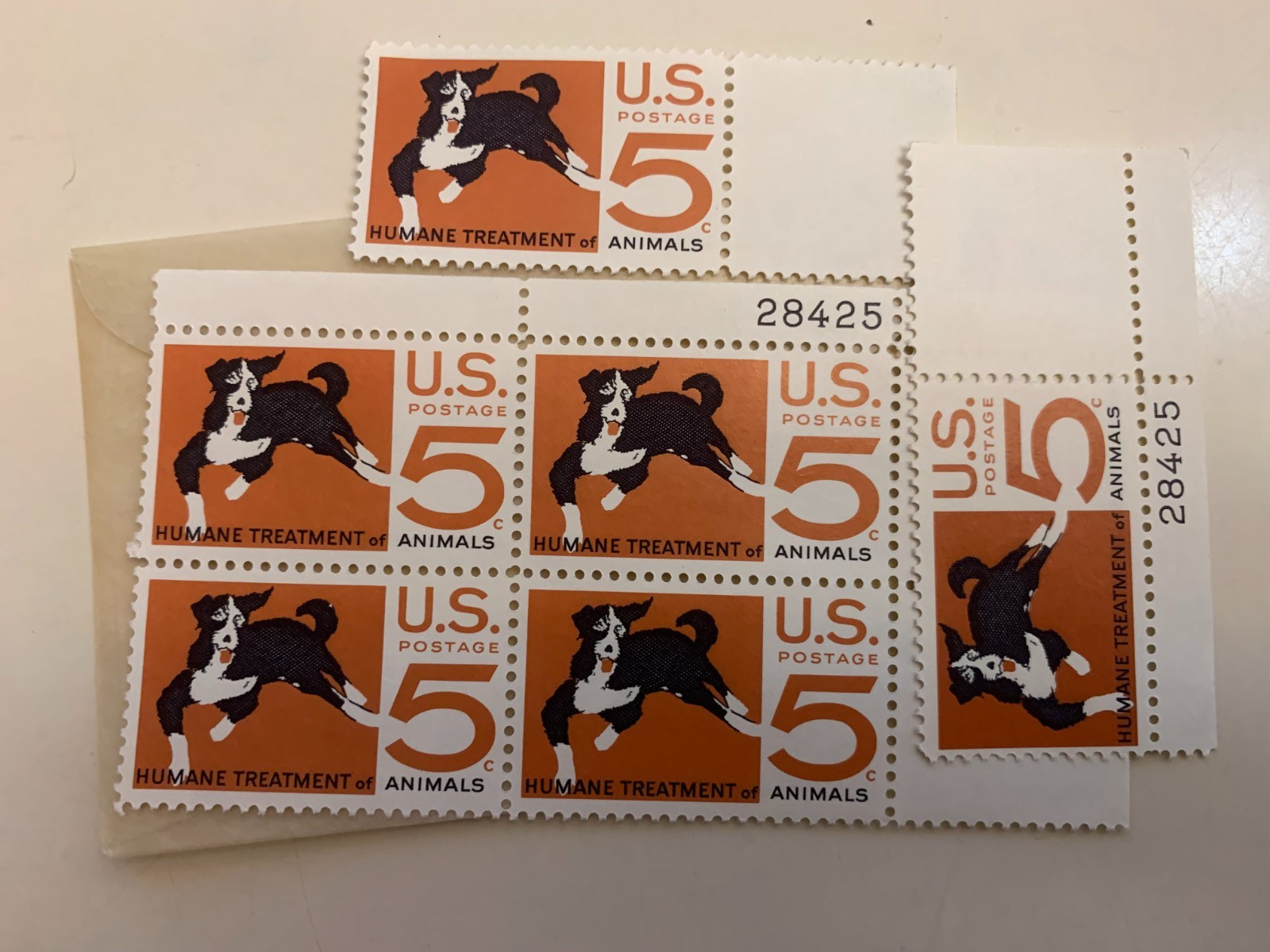 Lot of 10 different 5 Cent Unused Postage Stamps, 39 total