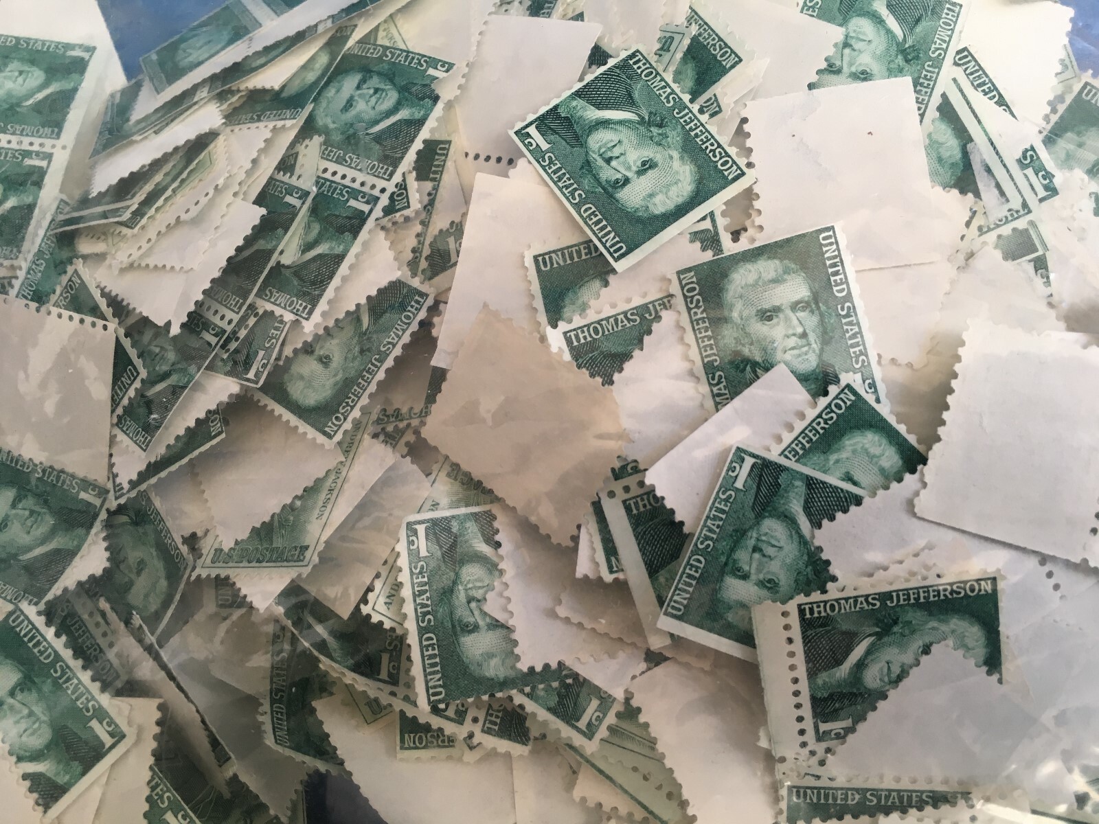 HUGE LOT 1968 Thomas Jefferson Andrew Jackson One-Cent Stamps Unused US Postage