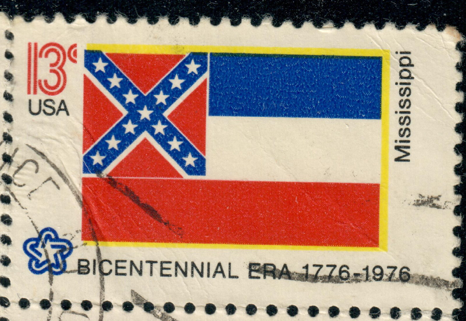 USA – 1976 – State Flags – Mississippi – 13¢ – #3904