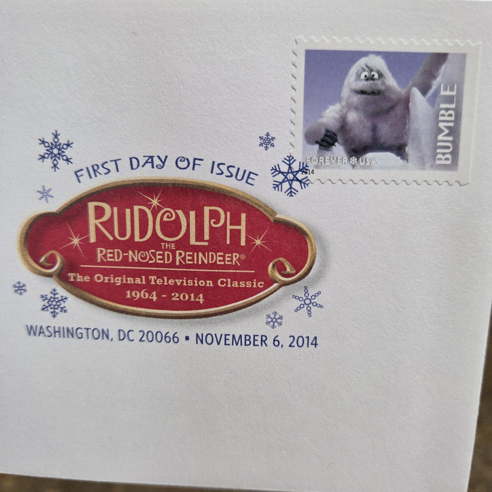Rudolph the Red-Nosed Reindeer postage stamps first day cover 11/06/2014 set 4