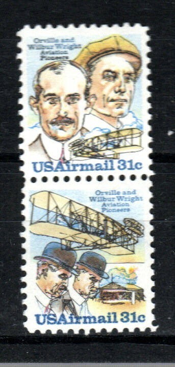 US Air Mail Stamps – The Wright Brothers (SC# C91-C92) MNH