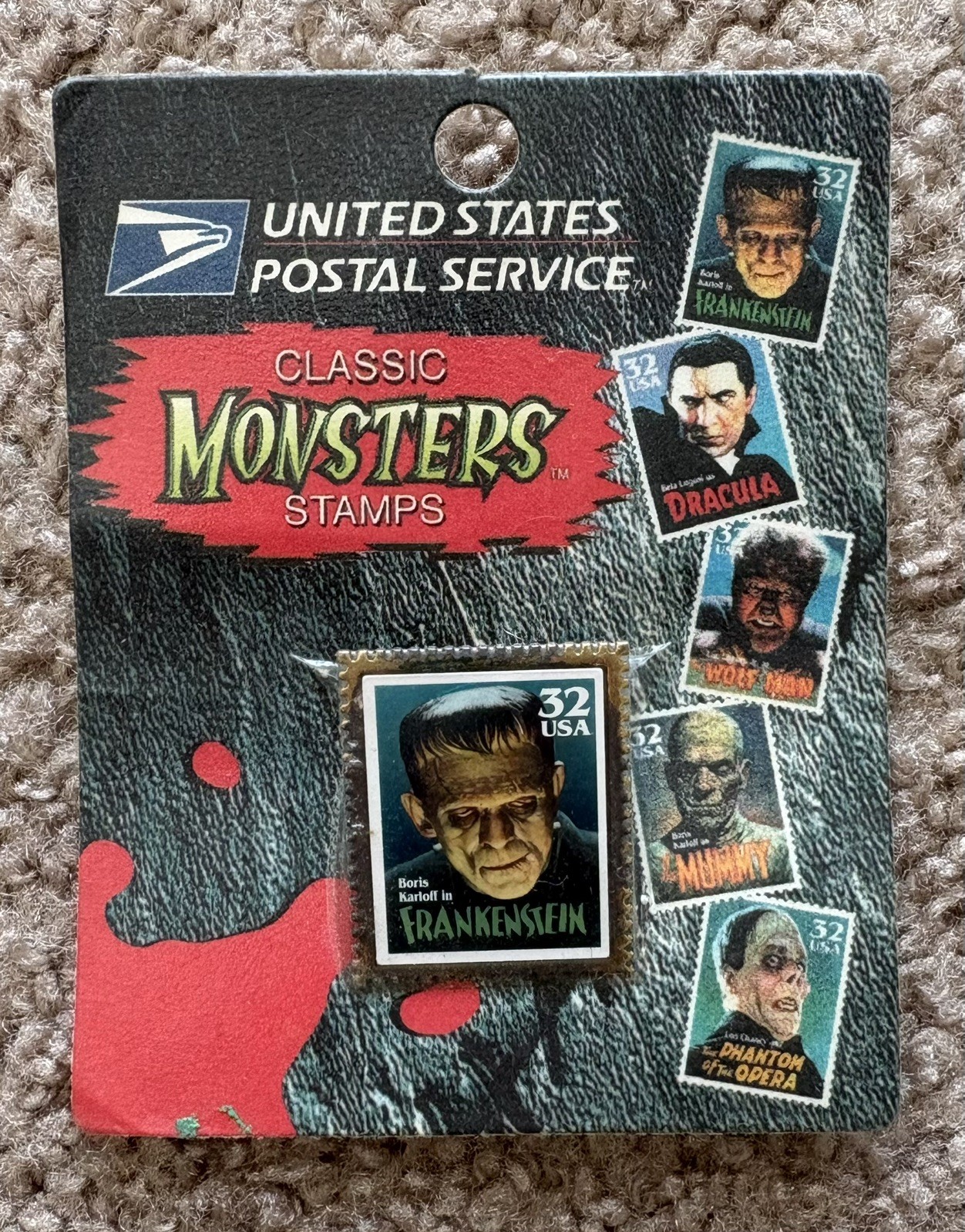 Classic USPS Movie Monsters Stampers Cards