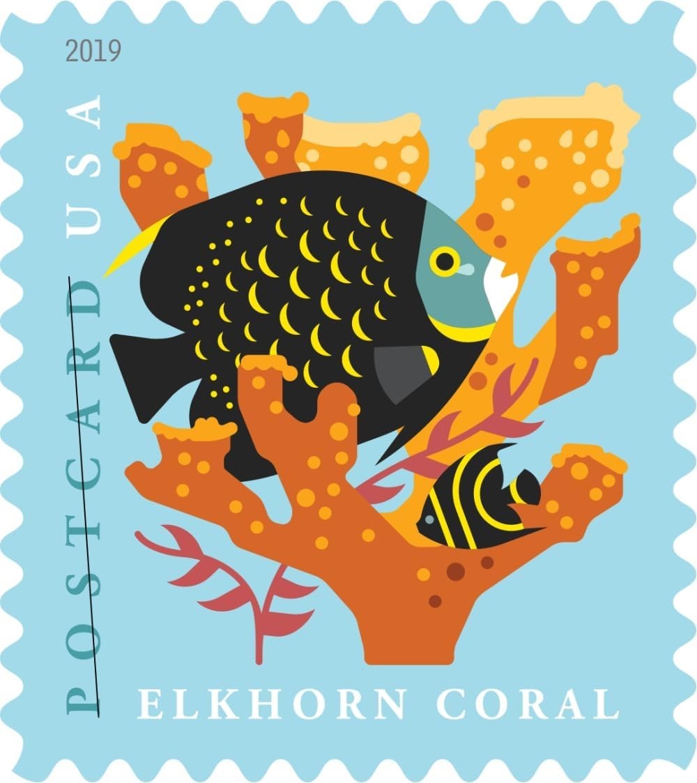 Coral Reefs Postcard Rate Sheet of 20 Stamps
