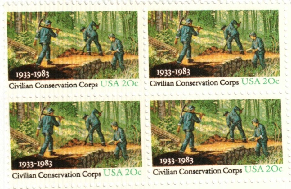 US Civilian Conservation Corps Forest 20¢ Postage Stamp #2037 Pack of 100