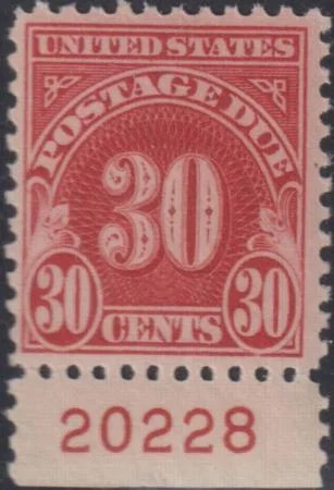 US J75 US Postage Dues Plate #Single Mint F – VF $165