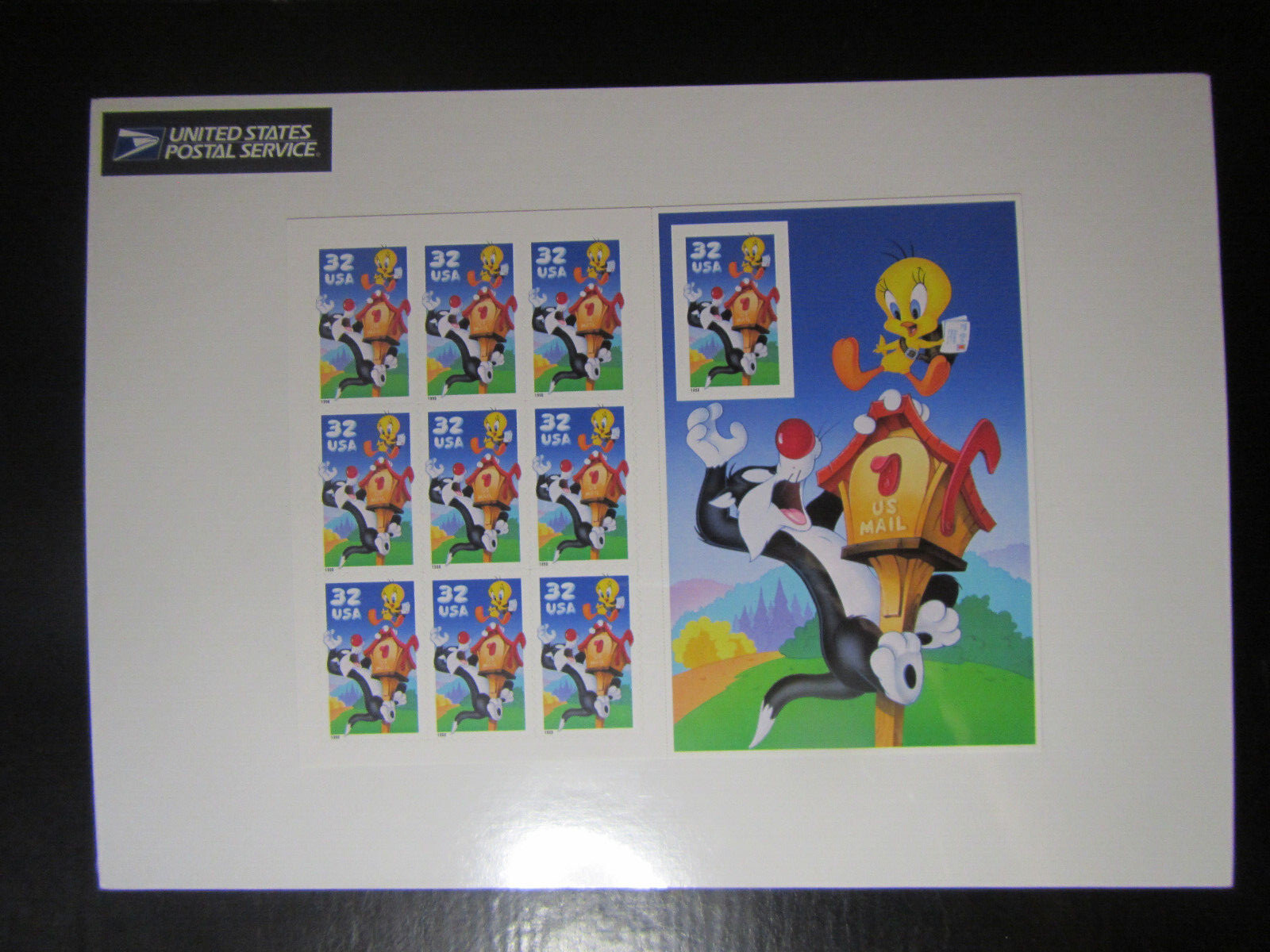 Sylvester and Tweety Vintage 1997 Postage Stamps (USPS Sealed/Mint NH)