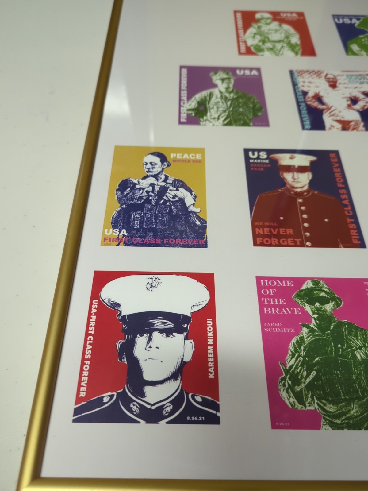 16×20″ First Class Forever In Our Hearts Framed USPS Composite Poster