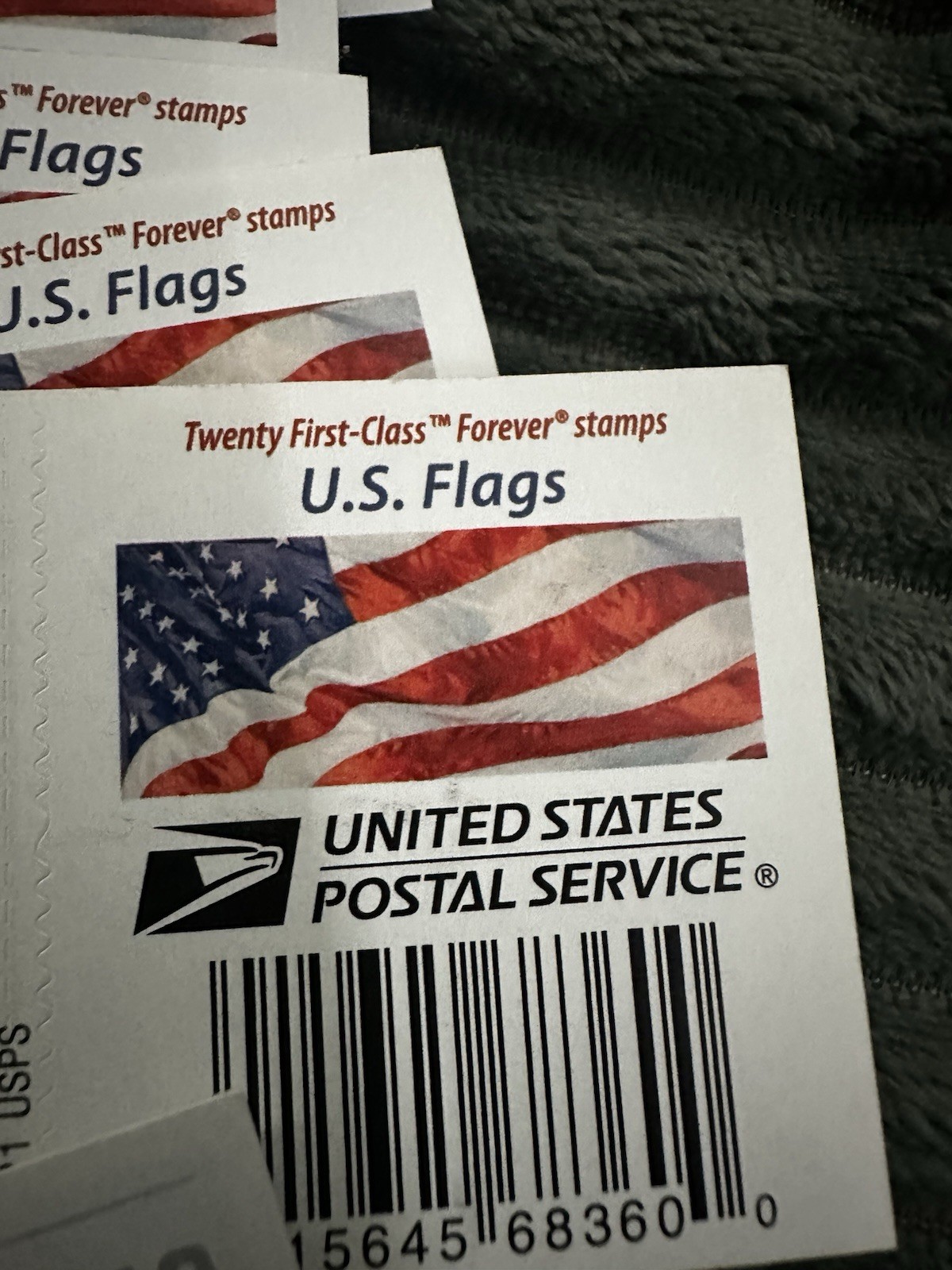 Forever Stamp Lot Of 10 Panes-156 $$ Value American Flags Brand New