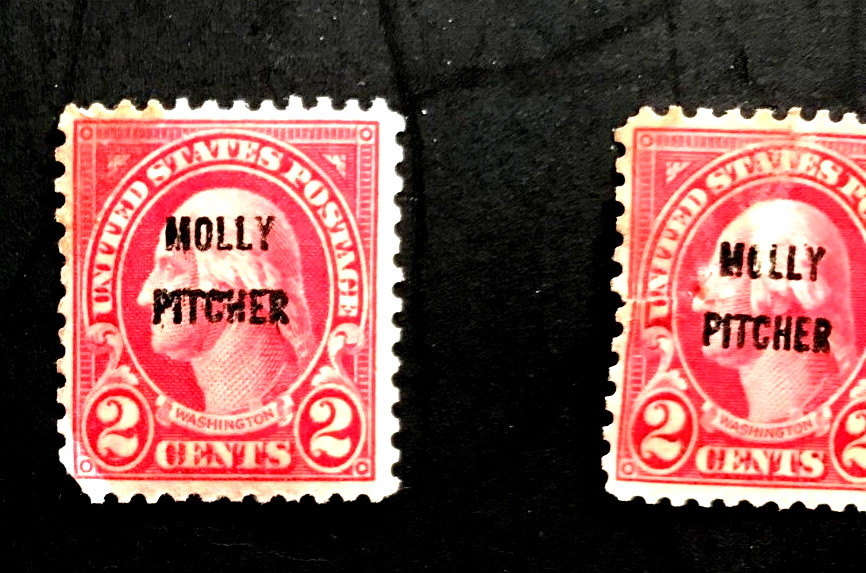 SIX UNITED STATES POSTAGE STAMPS: GEORGE WASHINGTON 2 CENTS #646, 647 554