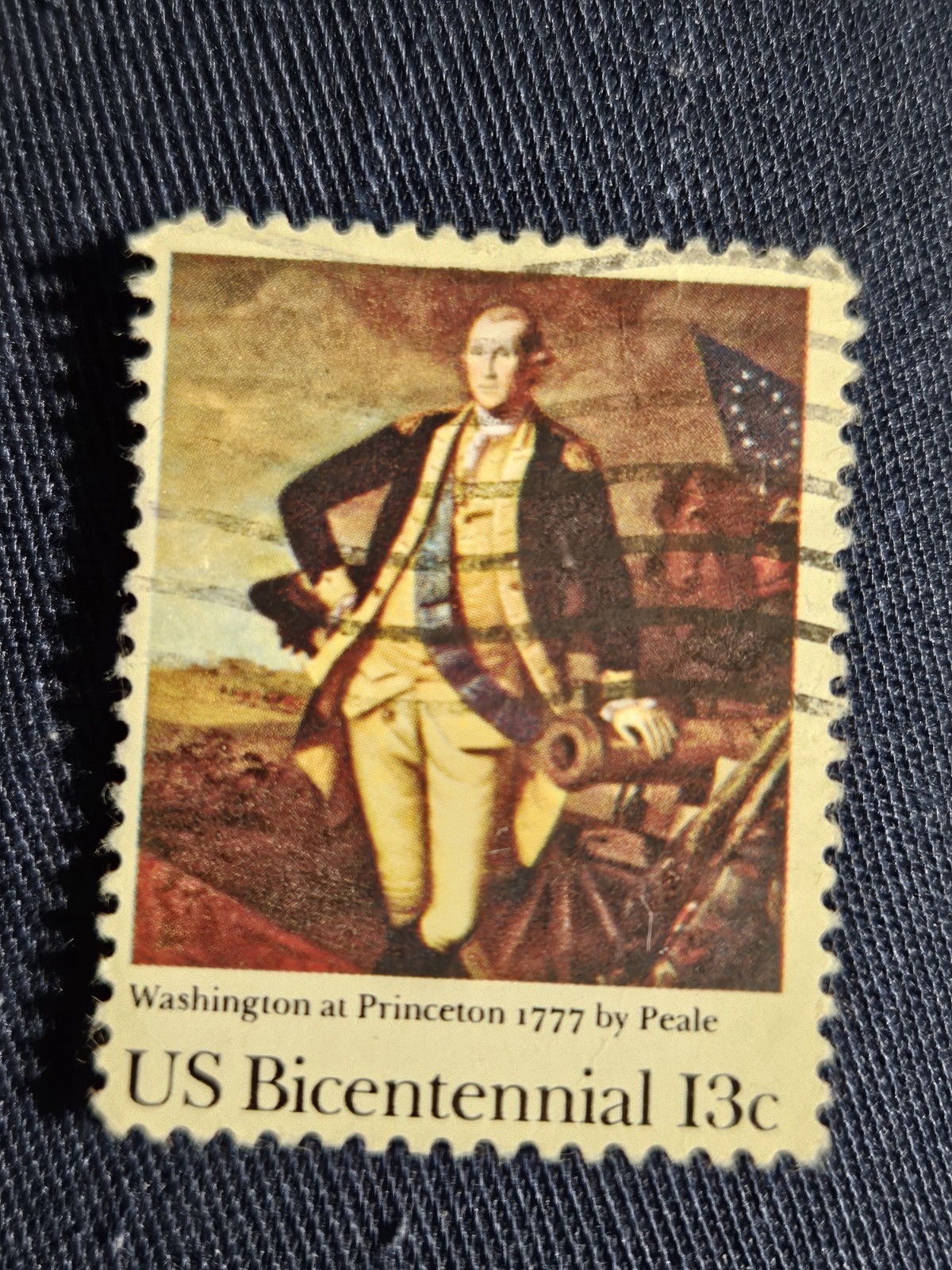 1977 Postage Stamp 13 Cent Scott 1704 ” Washington at Princeton”