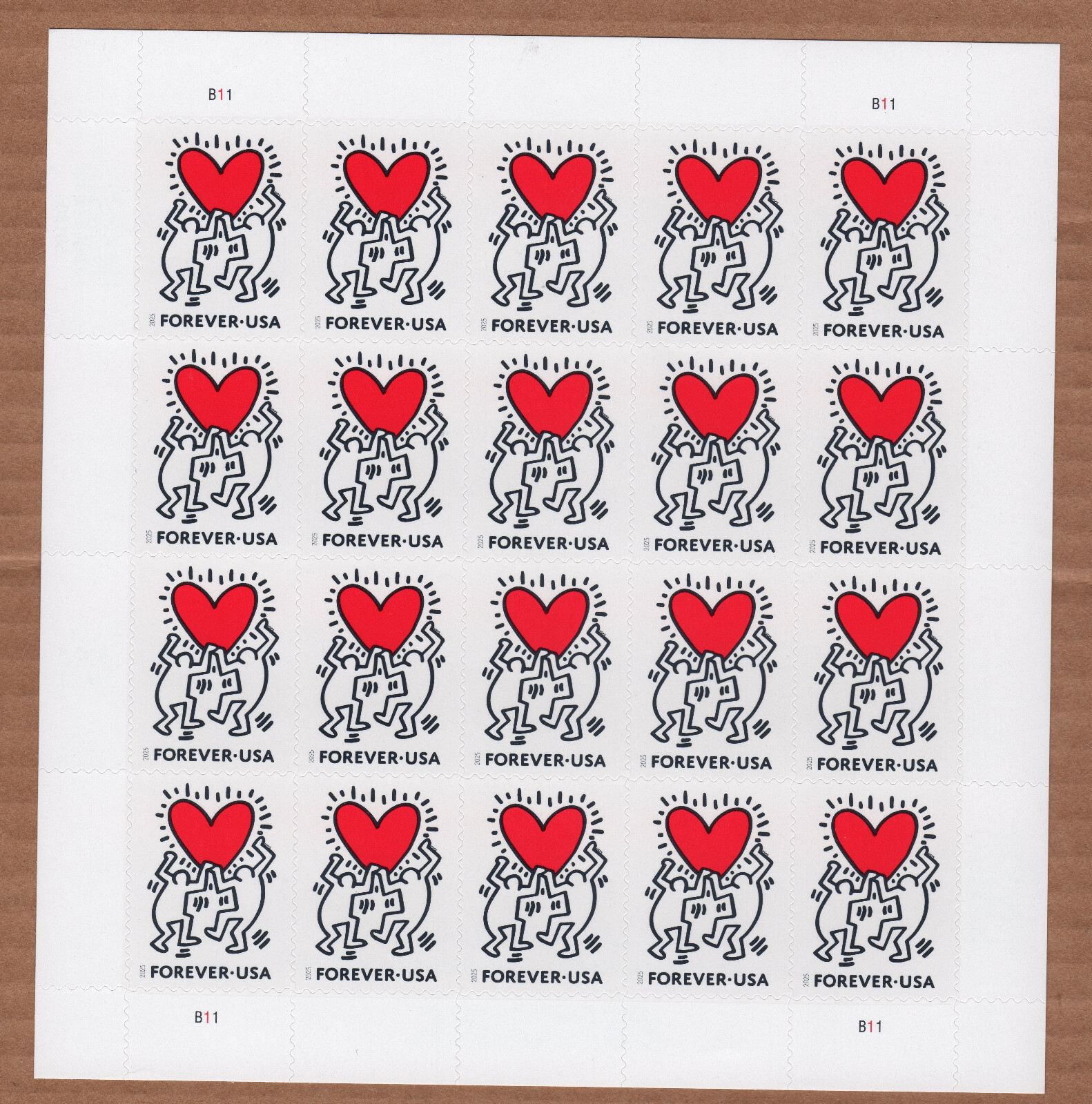 USPS Heart Reaching for Love Sheet of 20 Forever Stamps – MNH (5953)
