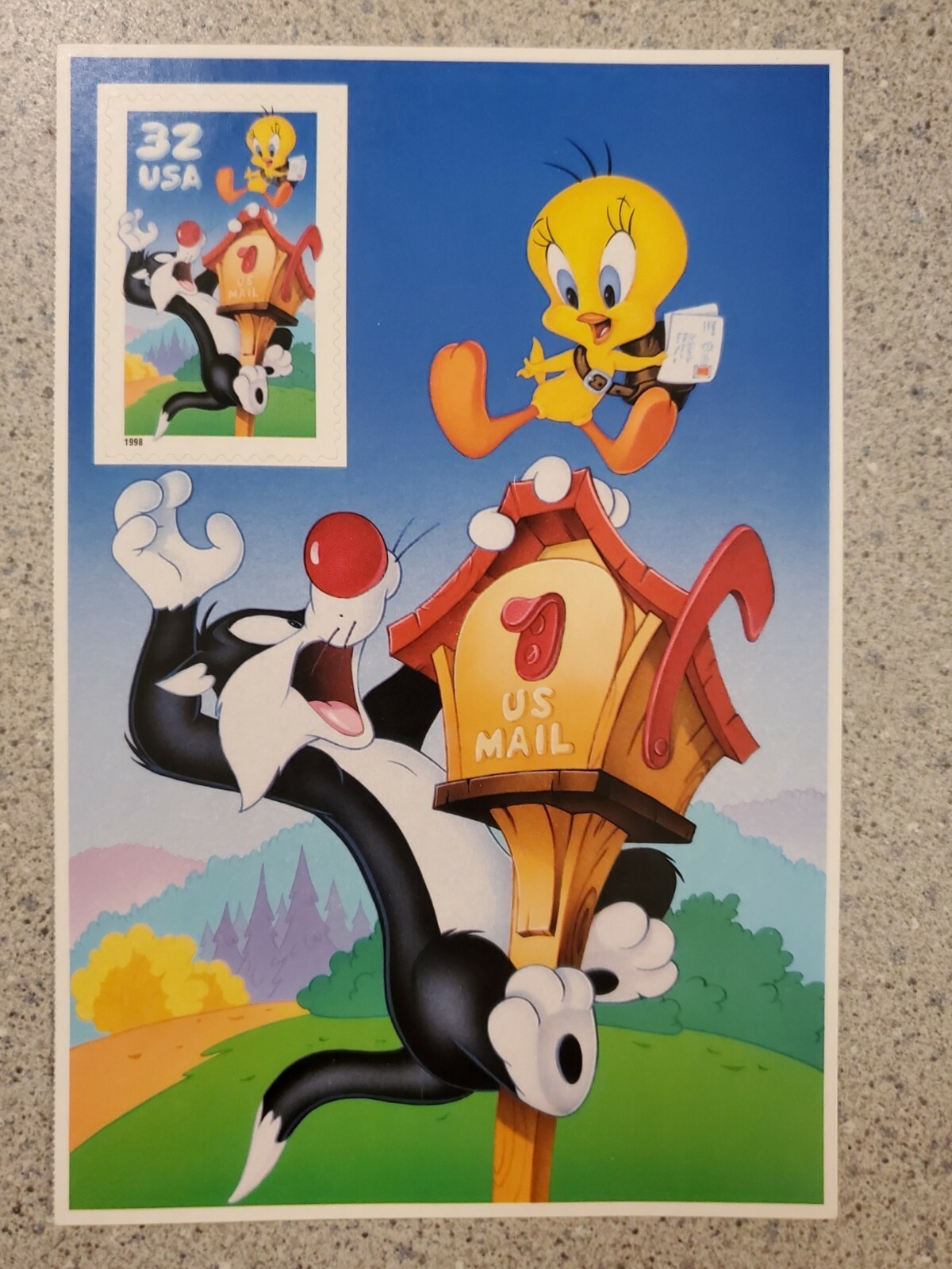 ICS Tweety & Sylvester Warner Brothers Collectors Page 32 cent Stamp, set/2