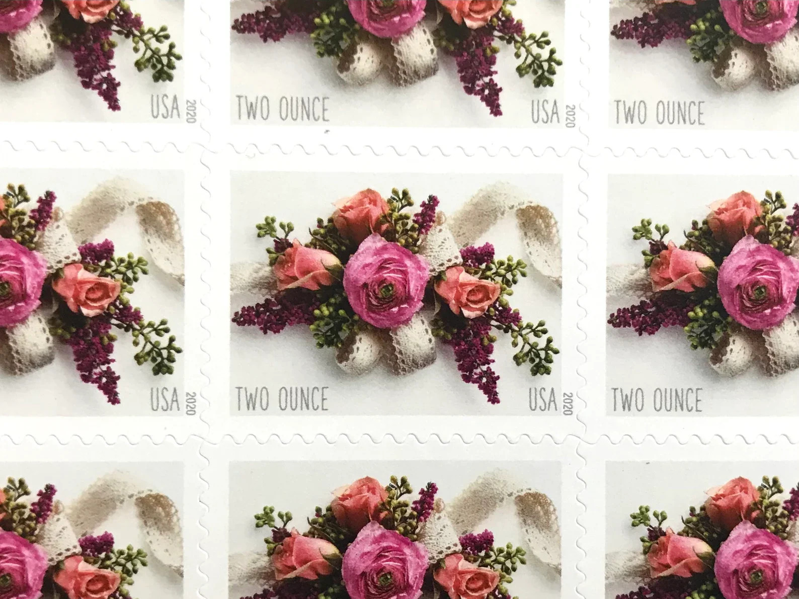USPS Garden Corsage Two Ounce Forever Stamps – Sheet of 20