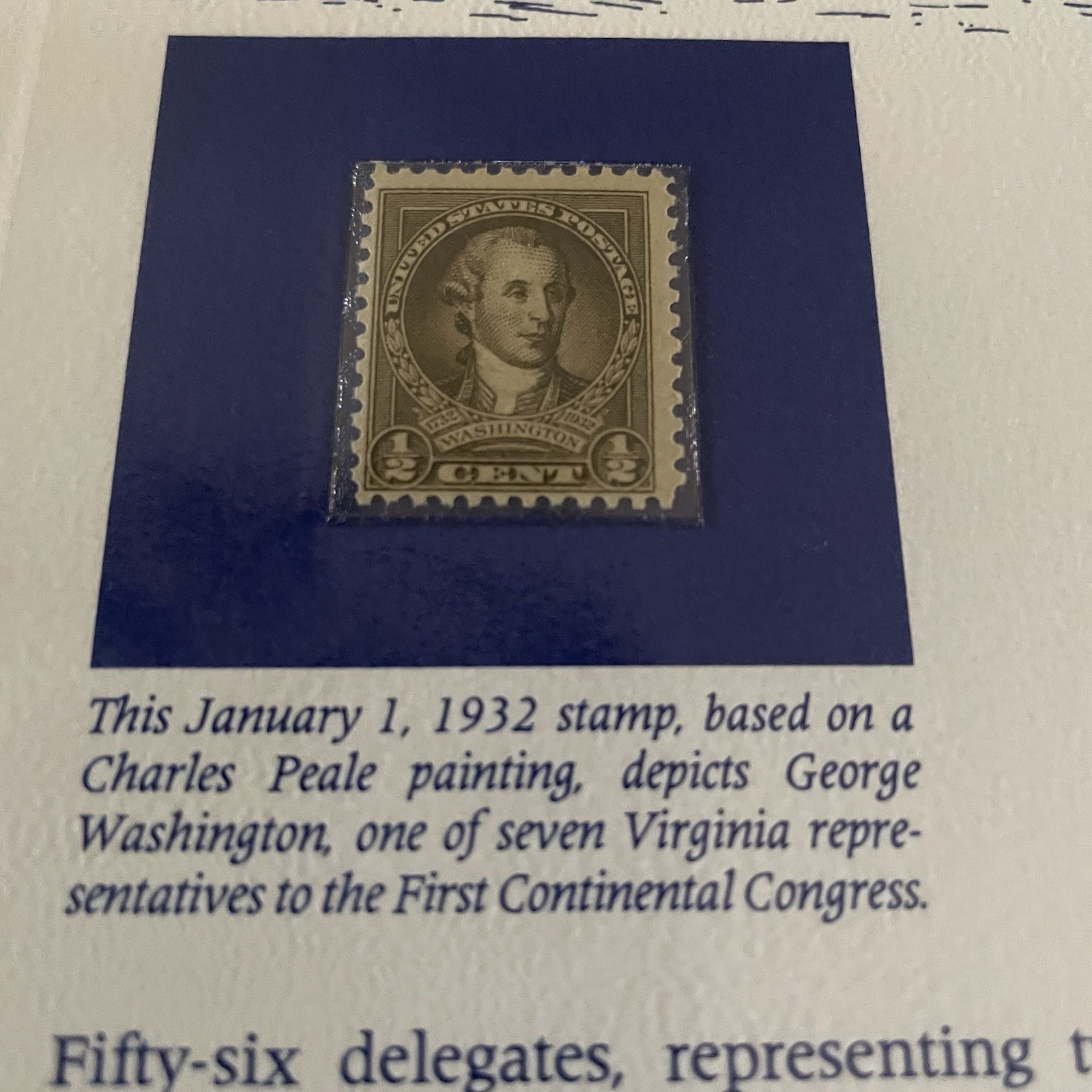 USA Stamp Series Panel First Continental Congress Postal Commemorative Society 6