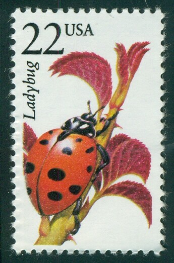 #2315, 22¢ LADYBUG STAMPS LOT OF 355 MINT – SPICE UP YOUR MAILINGS!