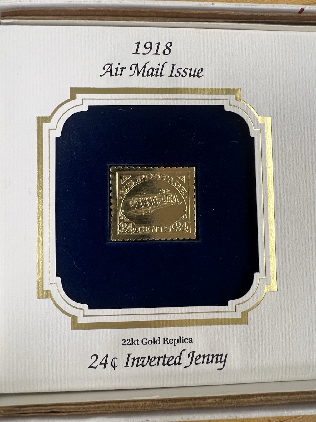 1869 22 Karat Gold Stamp Set Of 6 With Box & Papers