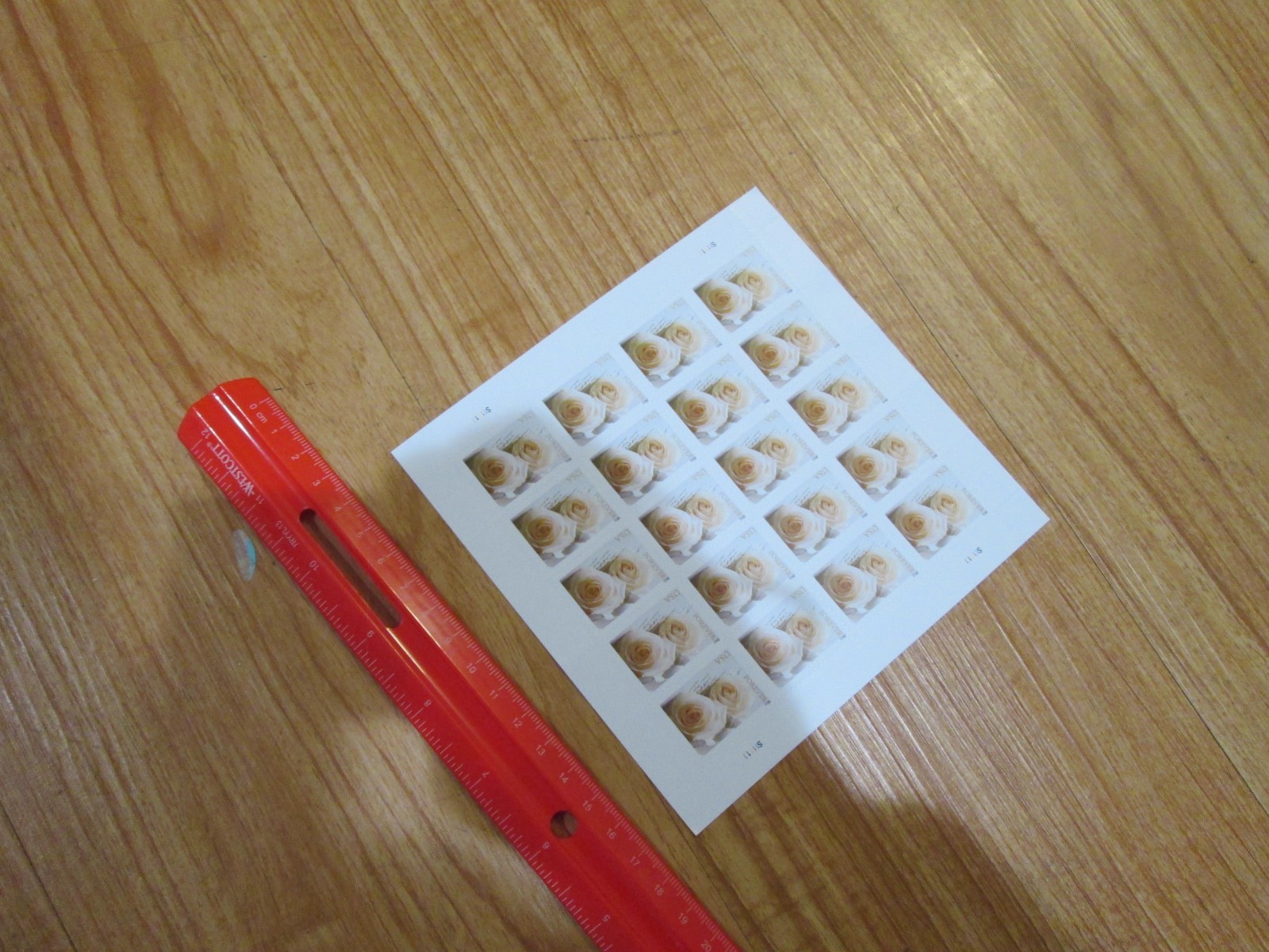 Authentic USPS First-Class White Roses Forever Stamps – Self Adhesive 20ct book
