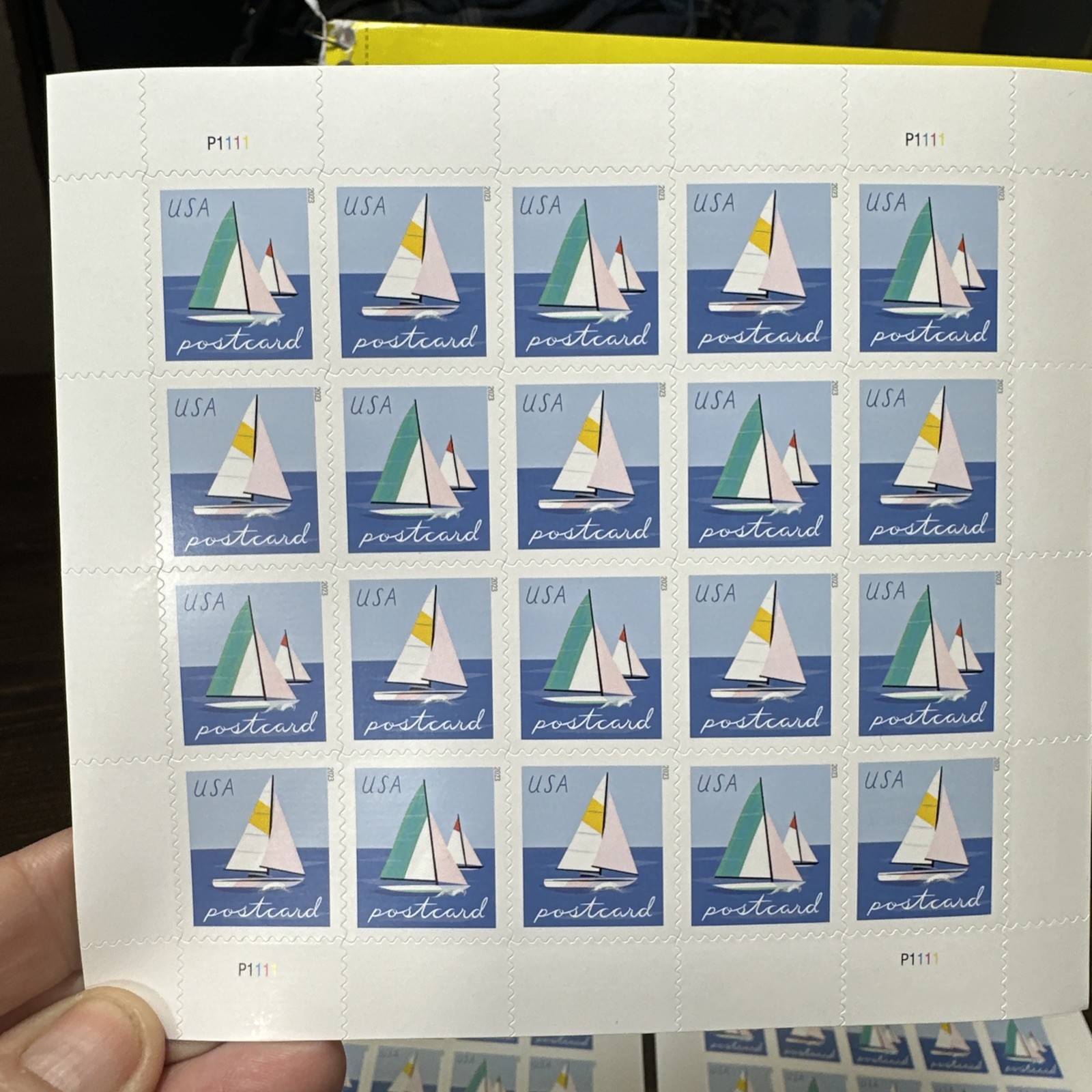 USPS Postcard 2022 Forever Postage Stamps Sailboats 5 Sheets of 20 Never Expire