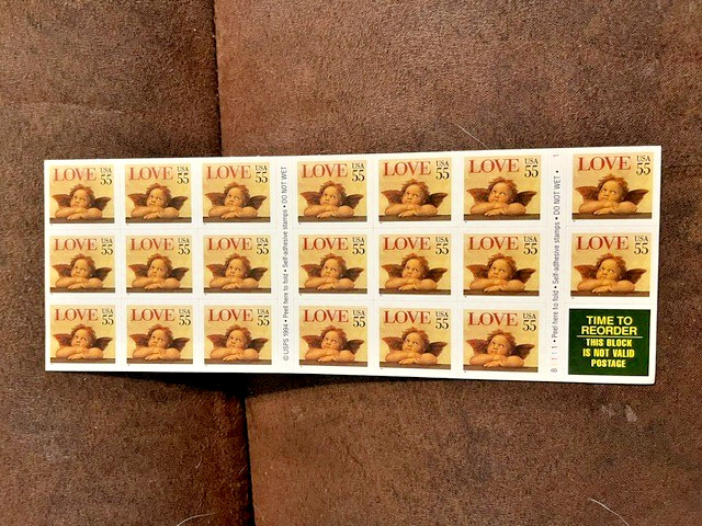 Scott #2958. 1994. 55c LOVE Cupid booklet of 20 stamps. MNH. free shipping