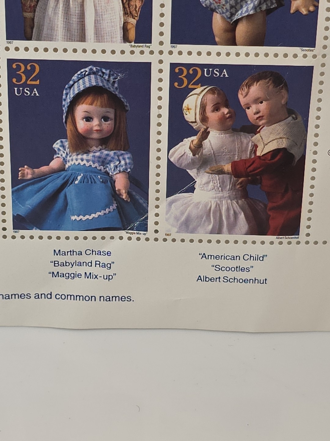 15 U.S. Postage Stamps CLASSIC AMERICAN DOLLS 1996 set Unused