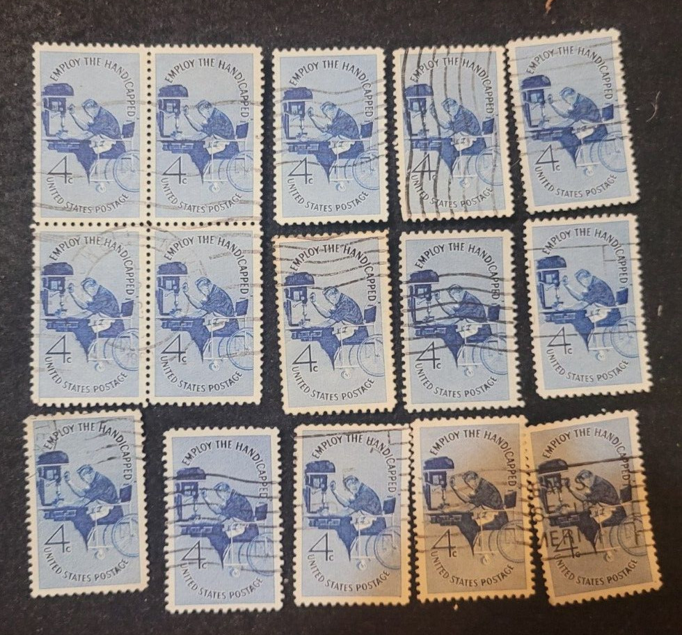 # 1155 – 1960 4c Employ the Handicapped ~ Used ~ 1 Stamp + 2 FREE Stamps