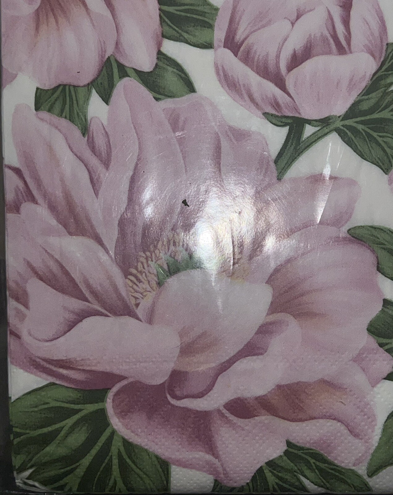 TWO Paper LUNCHEON Decoupage Art Craft Napkins Pink Peony Flowers/floral Blooms