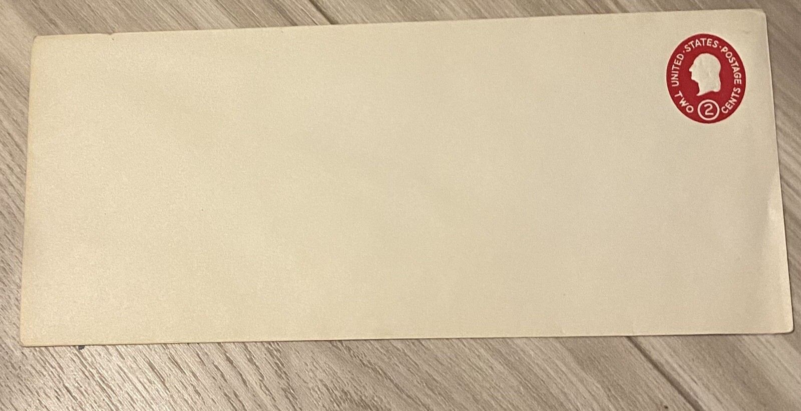VINTAGE 1950 2c Washington Stamped Legal Size Envelope Unused
