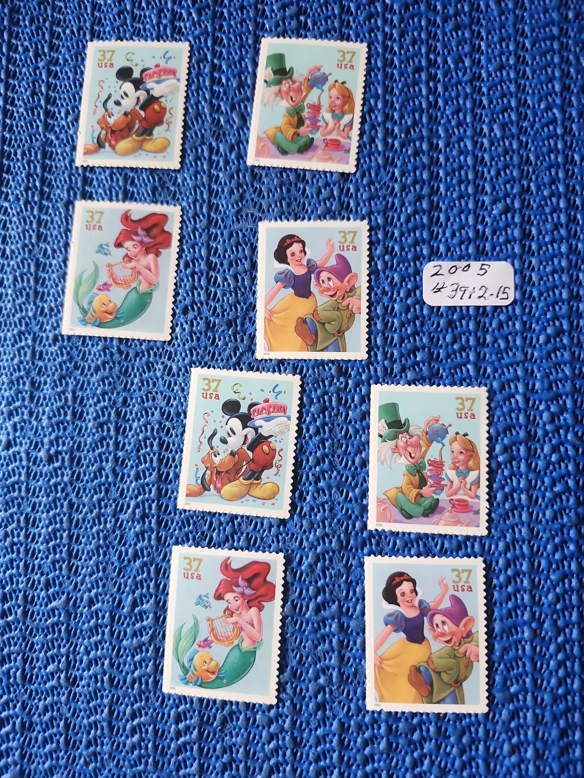 #16,GET 2 SETS 8 WALT DISNEY 2005 .Vintage Postage Stamps #3912-15 . MNH