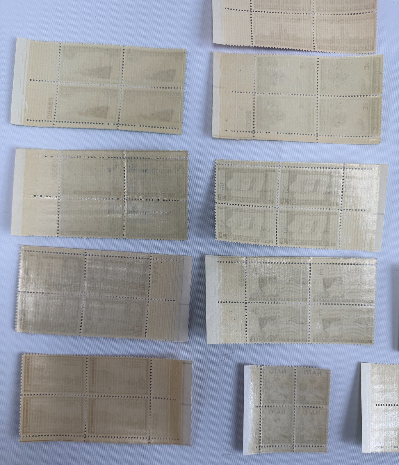 13 Different U.S. Commemorative Plate Blocks of 4 1945-1949 Mint NH WWII