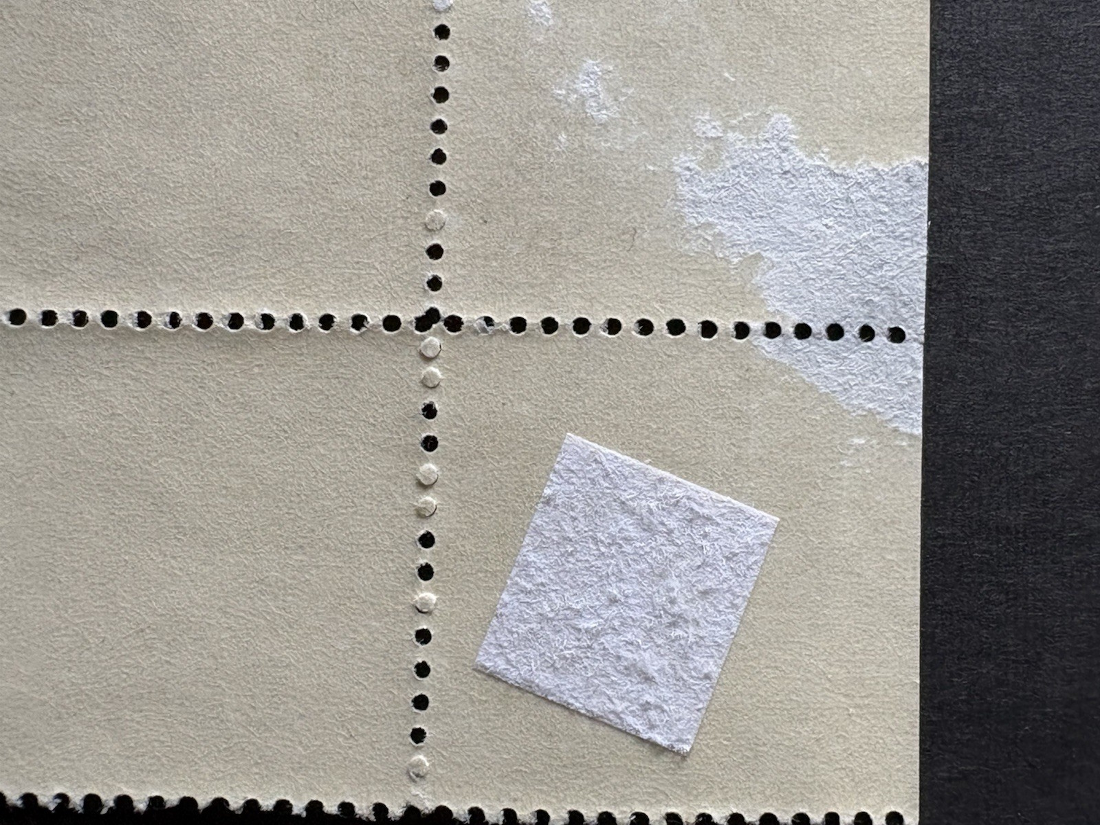 Unused Walt Disney 6¢ Plate Block of 4, tape remnants on reverse VTG Plate #s