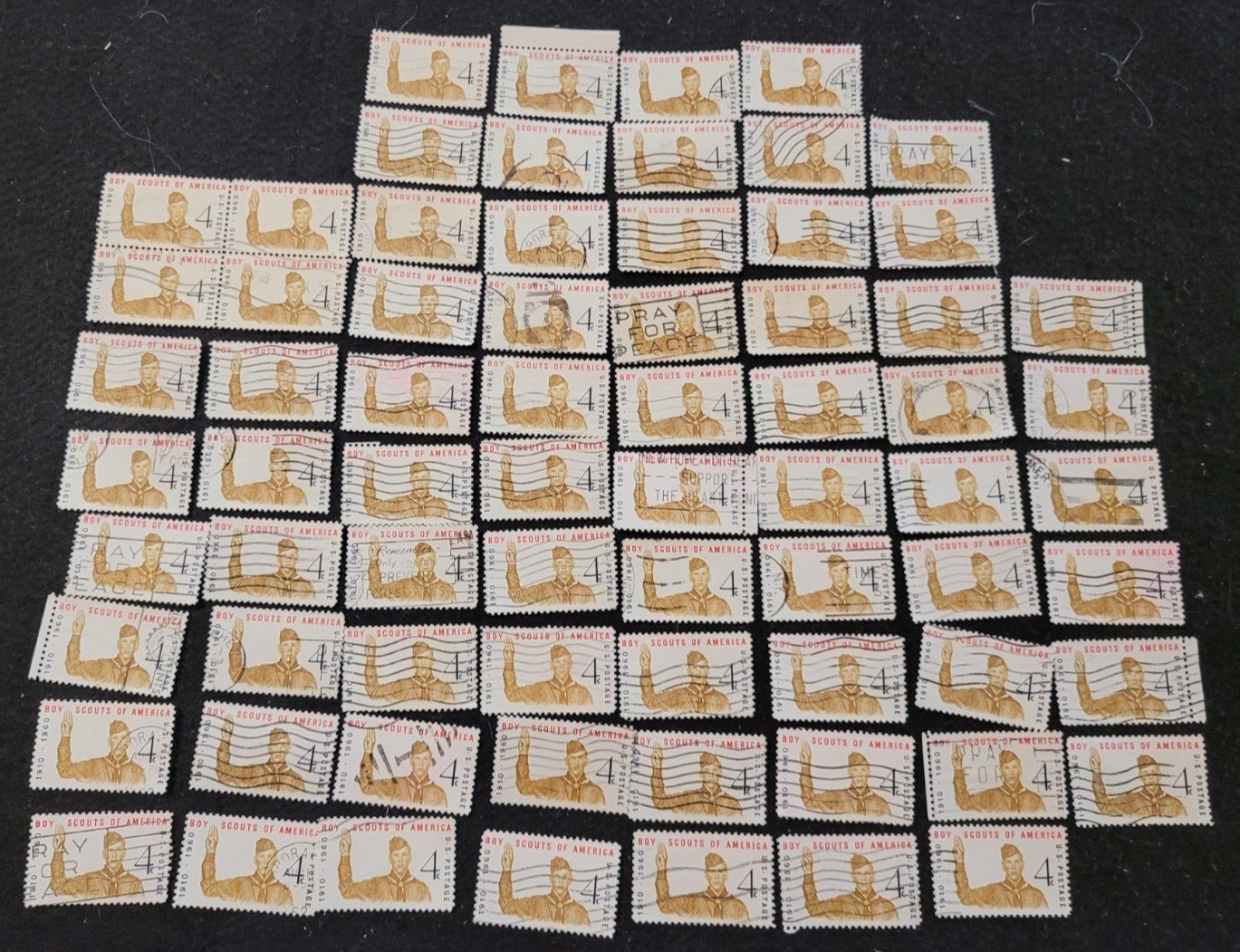 # 1145 – 1960 4c Boy Scouts of America ~ Used 1 Stamp + 2 FREE Stamps
