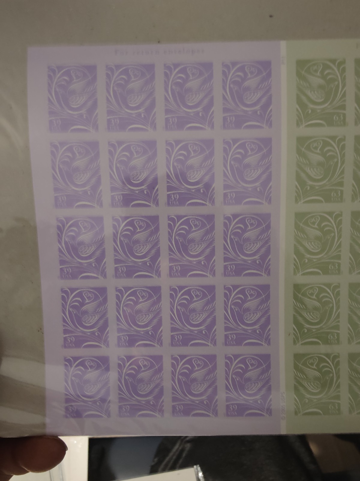 #3998-99 OUR WEDDING Sheet of 20-39 Cent & 20-63 Cent Stamps MNH