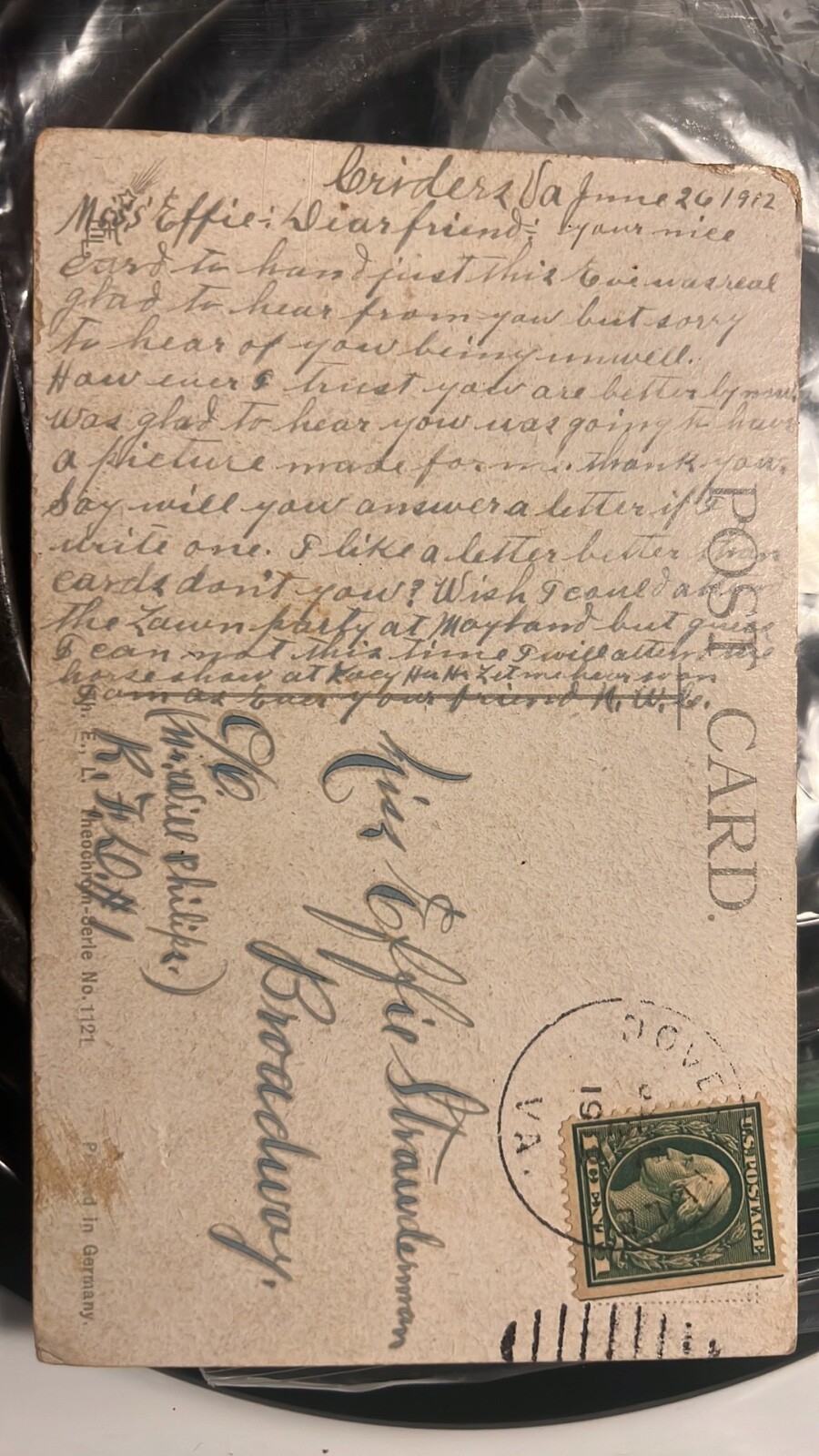 stamps 1900s Broadway va all good shape 
